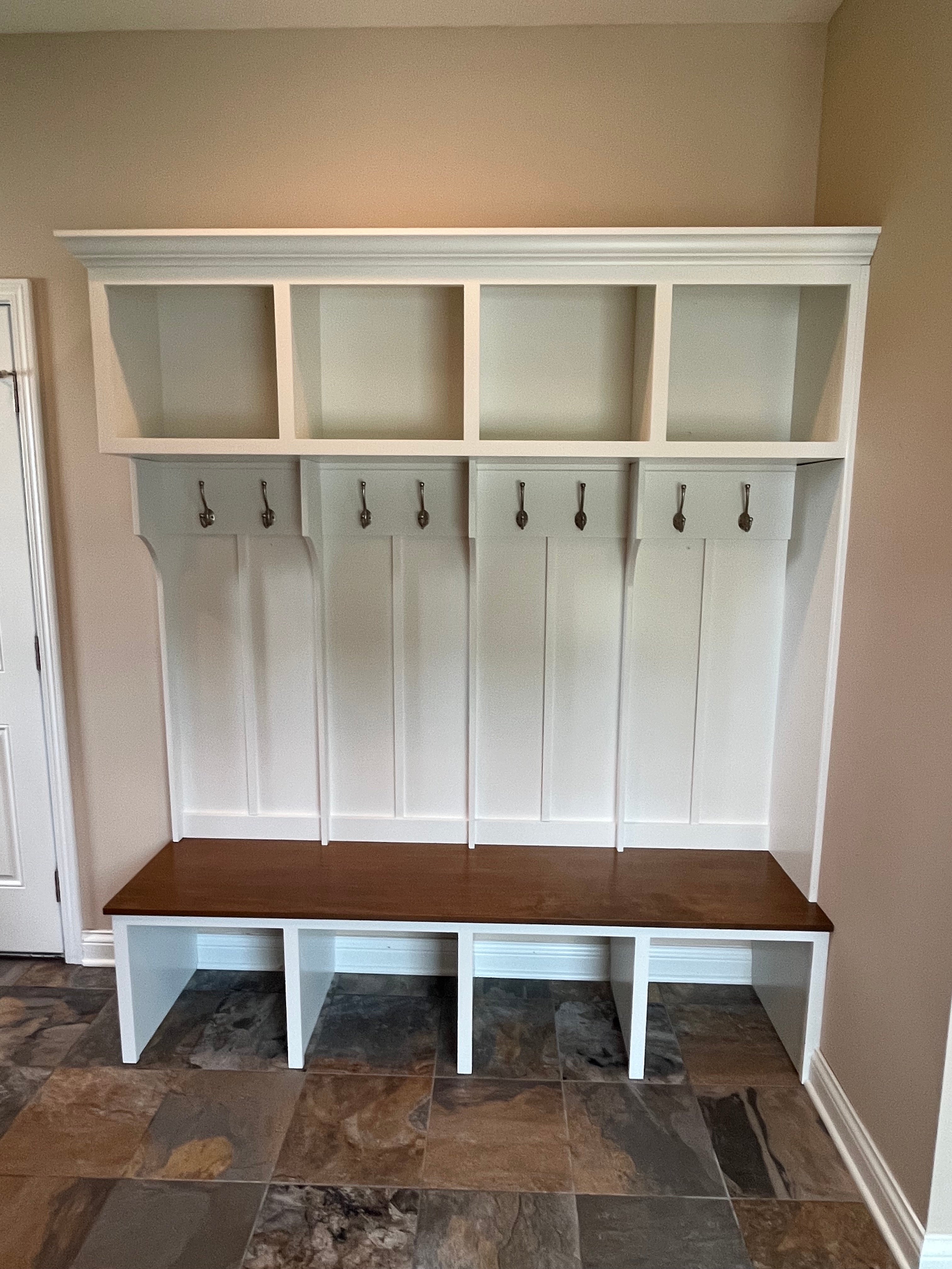 Custom Project: Frenton Mudroom Bench – derekjameswoodworking