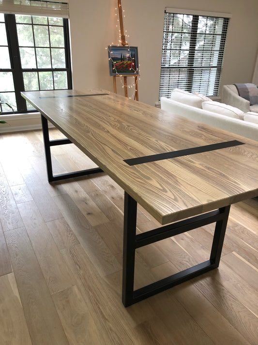 Custom Project: Stone Modern Industrial Dining Table