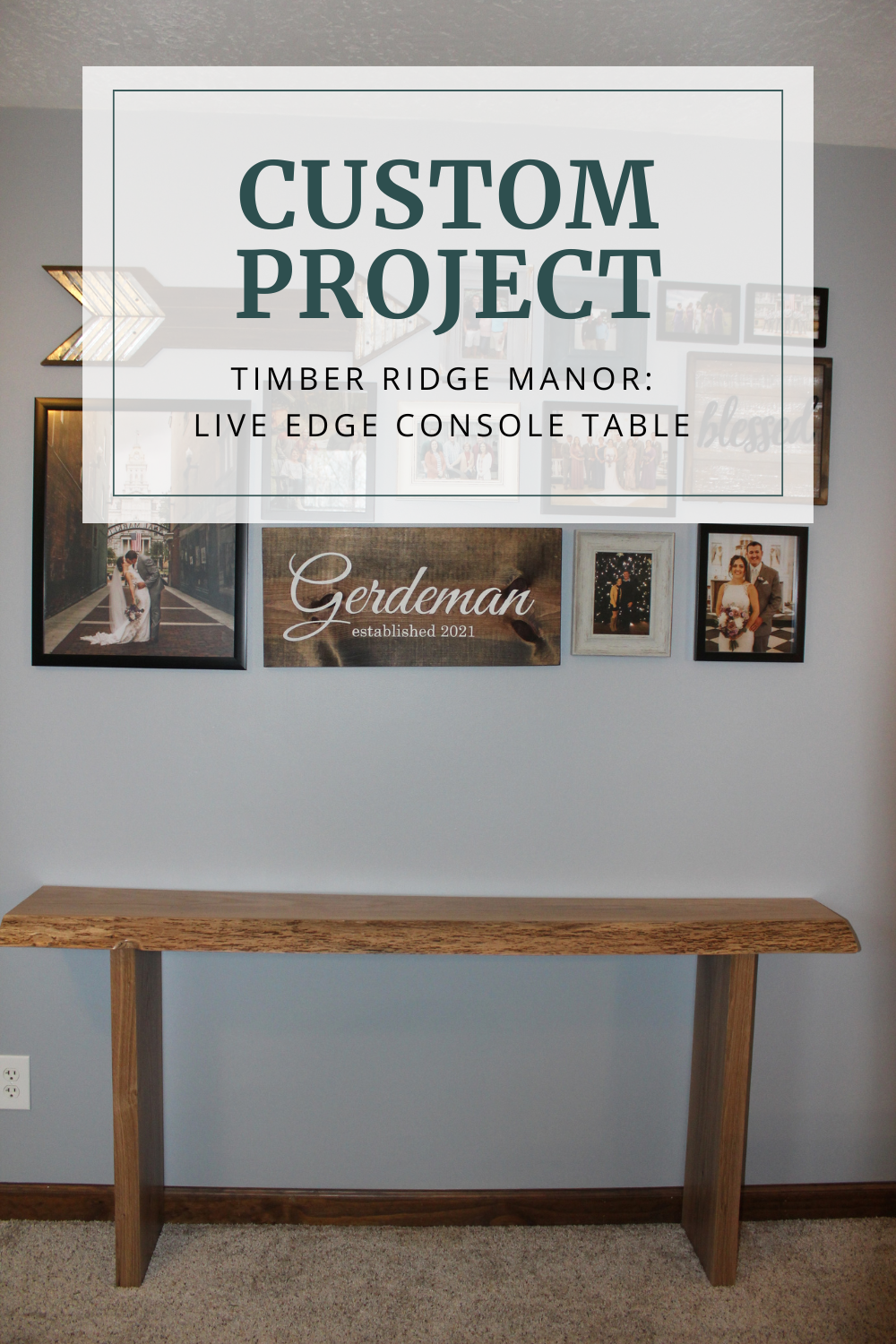 Timber Ridge Manor: Live Edge Console Table