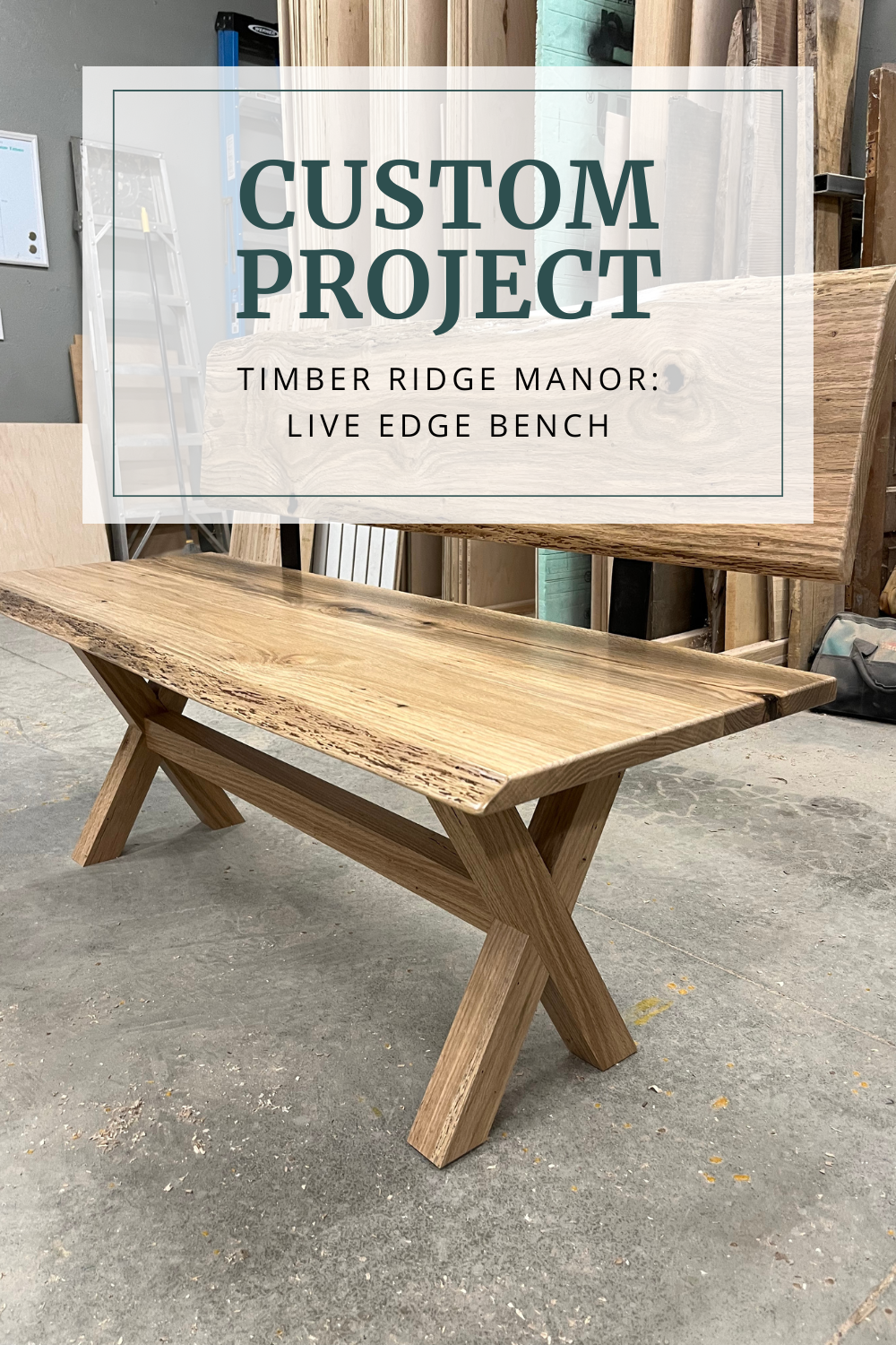 Timber Ridge Manor: Live Edge Bench