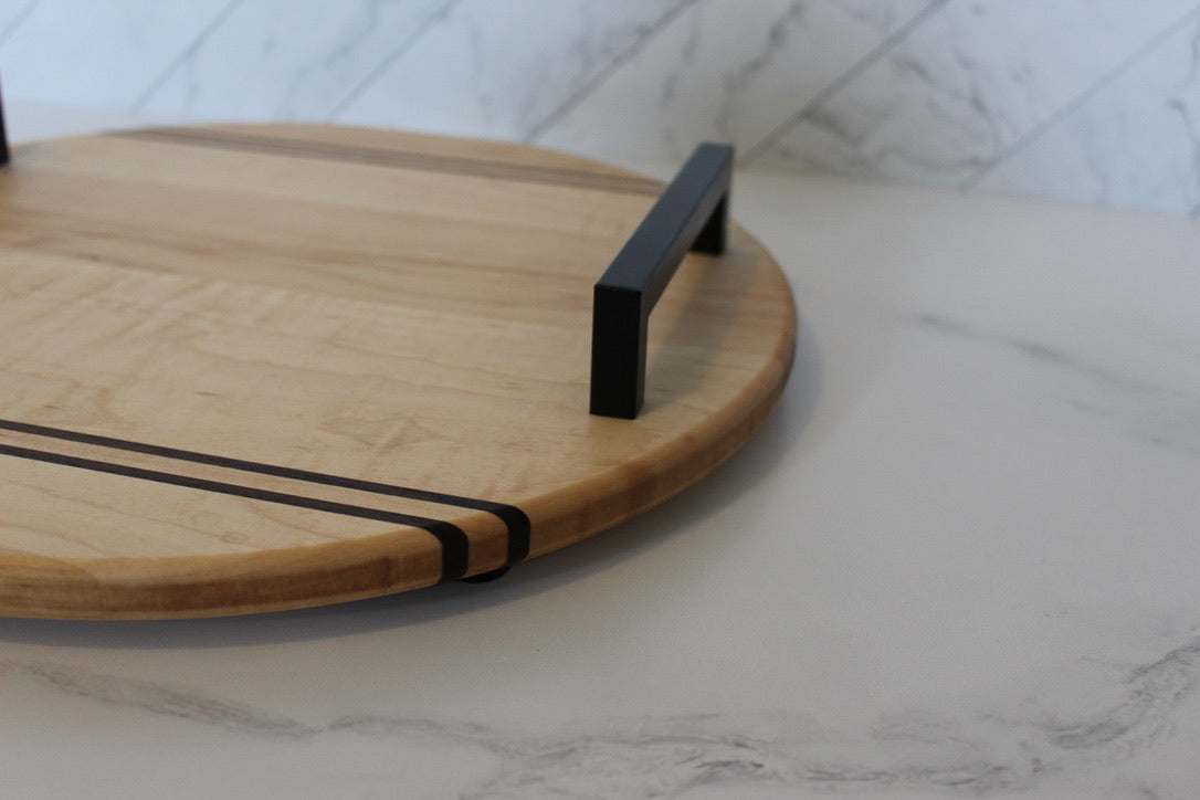 Maple Small Round Serving Tray