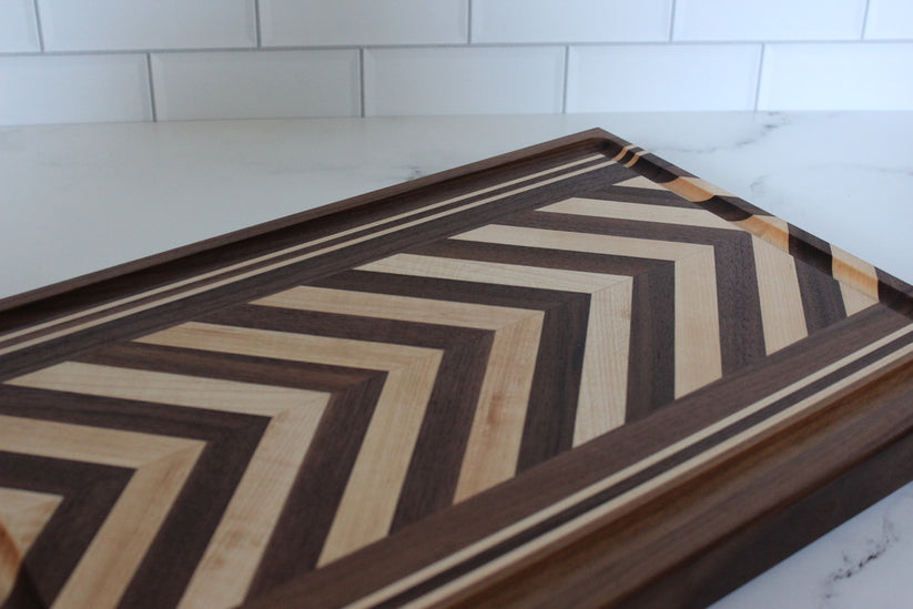 Chevron Cutting Board derekjameswoodworking